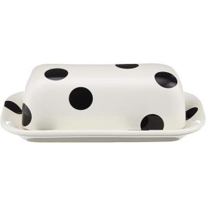 Kate Spade New York Deco Dot 2-Piece Round Food Storage Set(Covered Butter Dish)