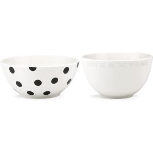 Kate Spade New York Deco Dot 2-Piece Round Food Storage Set(Mixing Bowls  Set of 2)