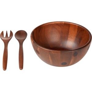 Kate Spade New York Deco Dot 2-Piece Round Food Storage Set(Salad Bowl with Servers)