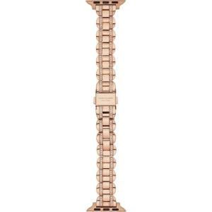 Kate Spade New York Designer Interchangeable Stainless Steel Band Compatible with Your 38/40/41mm Apple Watch Series 9/8/7/6/5/4/3/2/1/SE(Rose Gold Glitz)