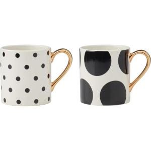 Kate Spade New York Dot 12-Piece Dinnerware Set, 19.84, White(Mugs  Set of 2)