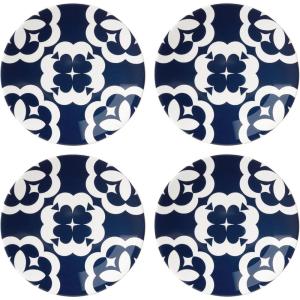 Kate Spade New York Elegant Geo Teapot, one size, Blue(Accent Plates  Set of 4)