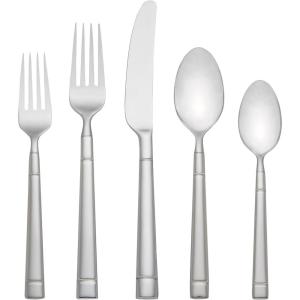 Kate Spade New York Fair Harbor Flatware Set, 18/10 Stainless Steel, 45-Piece(8.90 LB)