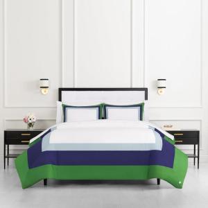 Kate Spade New York Fall Poppies Full/Queen Comforter Set, 300 Thread Count and 100% Cotton, All Season 3 Piece Reversible Bedding Set, Machine Washable, White and Garnet(Color Block)