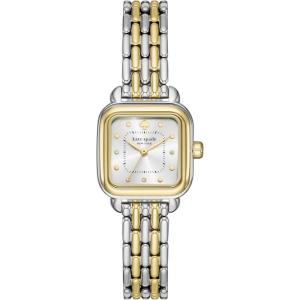 Kate Spade New York Gracie Square Women’s Watch with Stainless Steel Bracelet or Leather Band(Two Tone)
