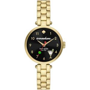 Kate Spade New York Holland Women’s Watch with Stainless Steel Bracelet or Leather Band(Gold Martini)