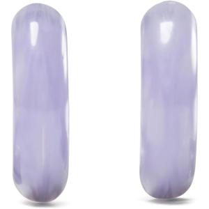 Kate Spade New York Interlock Huggies(Light Purple/Silver)