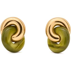 Kate Spade New York Interlock Stud Earrings(Light Green)