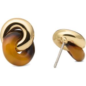 Kate Spade New York Interlock Stud Earrings(Tortoise)