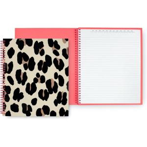 Kate Spade New York Large College Ruled Notebook, 11″ x 9.5″ Spiral Notebook with 160 Pages(Forest Feline)