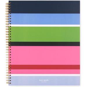 Kate Spade New York Large College Ruled Notebook, 11″ x 9.5″ Spiral Notebook with 160 Pages(Sunny Day Stripe)