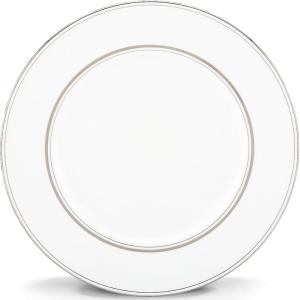 Kate Spade New York Library Lane Platinum Dinnerware 5 Piece Place Setting, White(1.50 LB)