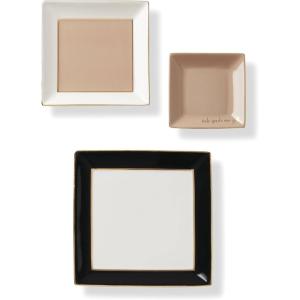 Kate Spade New York Make It Pop Cool Blue 3-Piece Tray Set(Black)