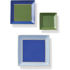 Kate Spade New York Make It Pop Cool Blue 3-Piece Tray Set(Blue)