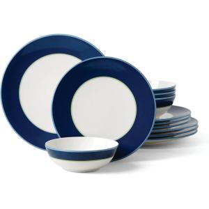 Kate Spade New York Make It Pop Dinnerware Set, 17.95, Pink, 12Pc(Navy/Green)