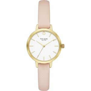 Kate Spade New York Metro Slim Women’s Watch with Alloy Steel Bracelet or Leather Band(Gold/Blush)