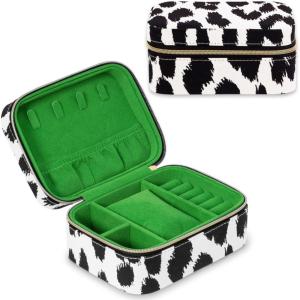 Kate Spade New York Small Travel Jewelry Case, Travel Box, Holder Organizer for Rings, Necklaces, Earrings, Bracelets, Modern Leopard, Modern Leopard, Modern
