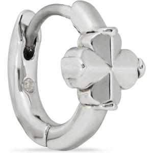 Kate Spade New York Spade Flower Huggies(Silver)