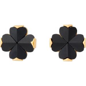 Kate Spade New York Spade Flower Stud Earrings(Black)