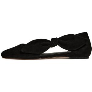 Kate Spade New York Womens Bunnie Suede Flat(Black)