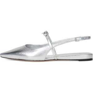Kate Spade New York Womens Carolina Slingback Flat(Silver)