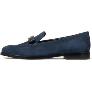 Kate Spade New York Womens Deco Bow Loafer(Captain Navy Suede)