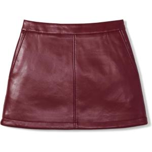 Kate Spade New York Womens Faux Nappa Mini Skirt(Roasted Pomegranate)
