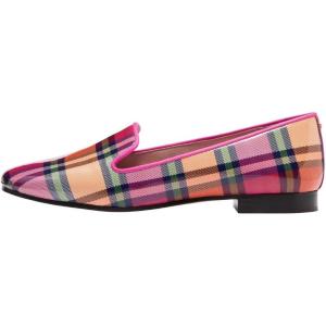 Kate Spade New York Womens Grand Plaid Loafer(Multi)