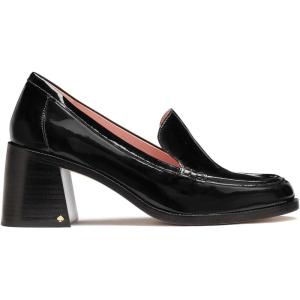 Kate Spade New York Womens Lori Heeled Loafer(Black)