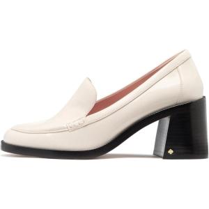 Kate Spade New York Womens Lori Heeled Loafer(Cream)