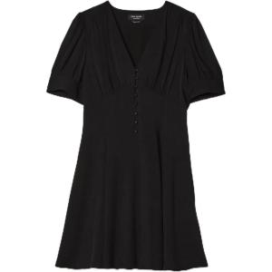 Kate Spade New York Womens Mini Dress(Fluid Puff Sleeve Black)