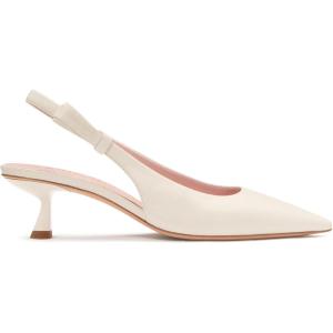 Kate Spade New York Womens Riley Kitten Smooth Leather Heel(Cream)