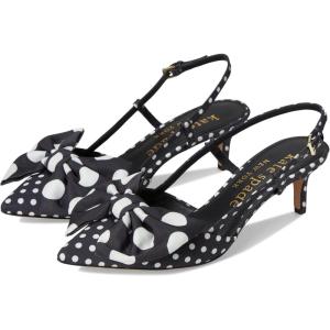 Kate Spade New York Womens Rue Slingback(Black/Cream Multi)