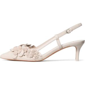 Kate Spade New York Women’s Spade Flower Garden Smooth Leather Slingback Pump(Cashew Milk)