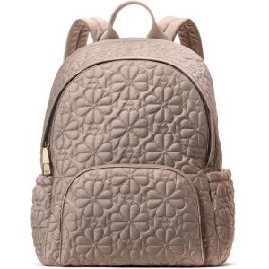 Kate Spade New York Womens Tilly Quilted Fabric Large Backpack, Black, One Size(City Scape)