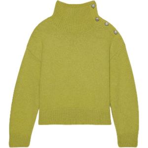 Kate Spade New York Womens Turtleneck with Bauble Buttons(French Pear)