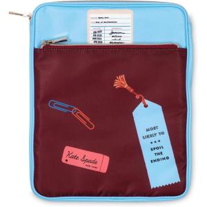 kate spade new york 11.25″ x 8.5″ Travel Book Pouch, Nylon Book Cover with Front & Main Zipper Pockets for Travel (Book Club)