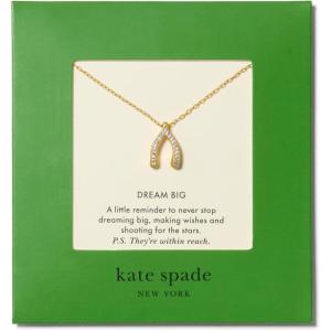 kate spade new york Appreciate You Pendant(Clear/Gold Dream Big)