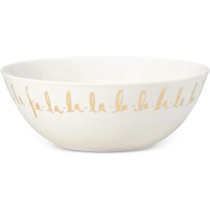 kate spade new york Arbor Village 9-in Round Serving Bowl, White & Gold