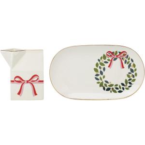 kate spade new york Be Jolly Milk & Cookie Plate, Christmas Serveware, Festive Holiday