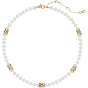 kate spade new york Beaded Necklace(White Gold)