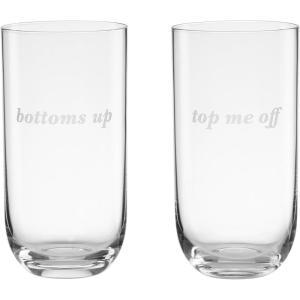 kate spade new york Bottoms Up & Top Me Off, Hiball Glasses, Set of 2(High Ball Glasses  Set of 2)