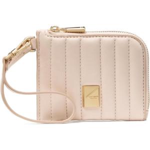 kate spade new york Deco Quilted Leather Coin Card case Wristlet(Milk Glass)