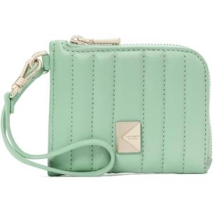 kate spade new york Deco Quilted Leather Coin Card case Wristlet(Quilted Pistachio Ice)