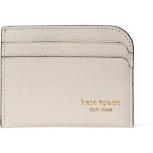 kate spade new york Devin Pebbled Leather Card Holder(Cashew Milk)
