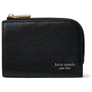 kate spade new york Devin Pebbled Leather Small Compact Wallet(Black)