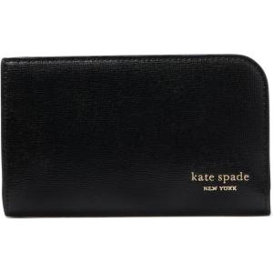 kate spade new york Devin Saffiano Leather Medium Bifold Wallet(Black)