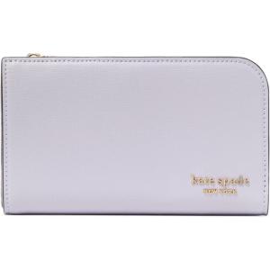 kate spade new york Devin Saffiano Leather Medium Bifold Wallet(Lavender Cream)