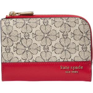 kate spade new york Devin Small Compact Wallet(Ruby Citrus Multi Spade Flower)