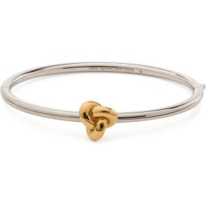 kate spade new york Double Knot Pave Hinged Bangle(Silver/Gold)